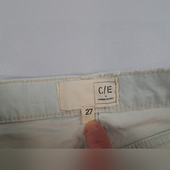 Current/Elliott Relaxed Cuffed Boyfriend Fit Jeans Light Blue Size 27 NWT - Picture 11 of 16